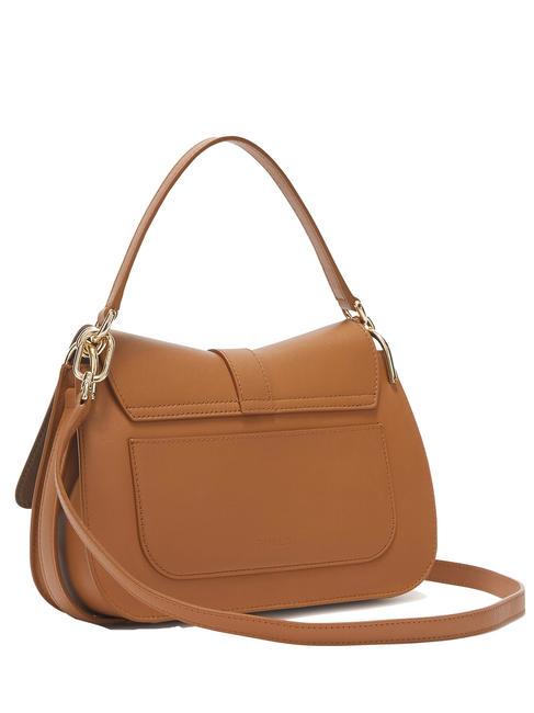 FLOW M Borsa a mano in pelle brandy - Borse Donna