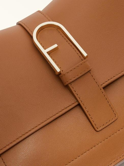 FLOW M Borsa a mano in pelle brandy - Borse Donna