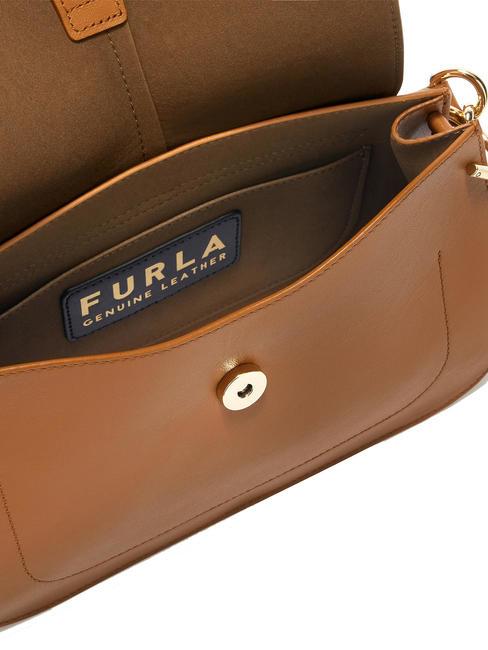 FLOW M Borsa a mano in pelle brandy - Borse Donna