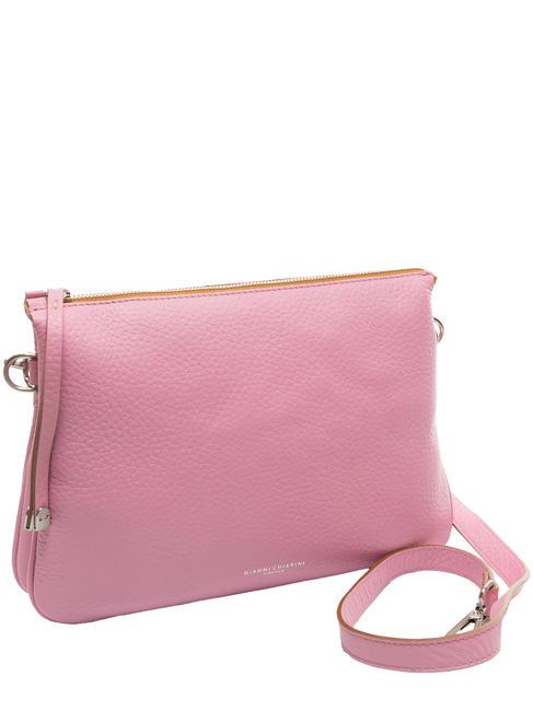 MIA Borsa in pelle martellata con tracolla rosa-nature - Borse Donna