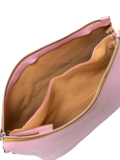 MIA Borsa in pelle martellata con tracolla rosa-nature - Borse Donna