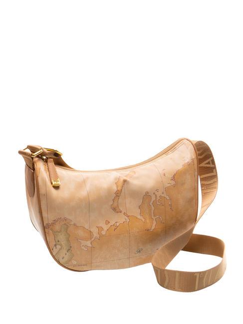 GEO CLASSIC Borsa mezzaluna tracolla media NATURALE - Borse Donna