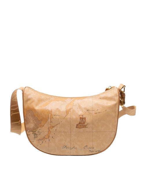 GEO CLASSIC Borsa mezzaluna tracolla media NATURALE - Borse Donna