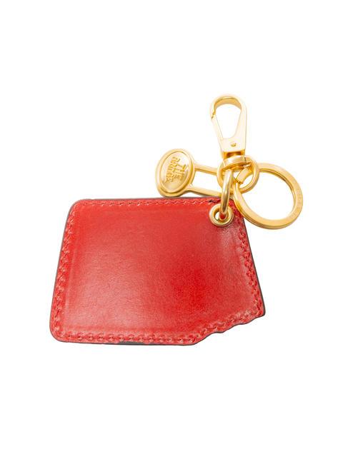 DUCCIO Portachiavi con charm bag in pelle flamenco abb. oro - Portachiavi