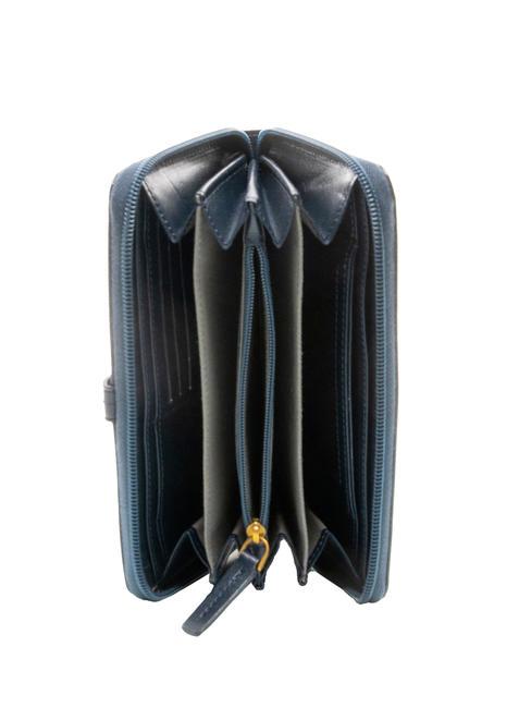 FLORENTIN Portafoglio in pelle BLU NAVY GOLD                  - Portafogli Donna