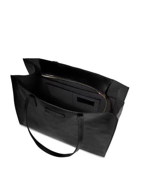 MIRRA  Borsa a spalla, in pelle Nero Oro - Borse Donna