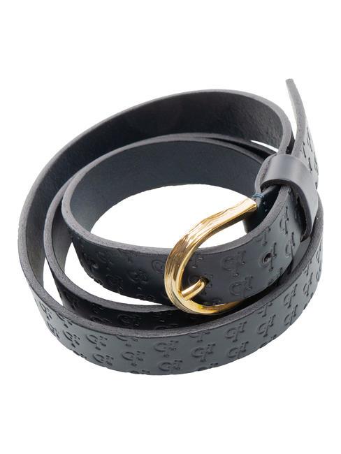 EMBOSSED Cintura in pelle blu - Cinture