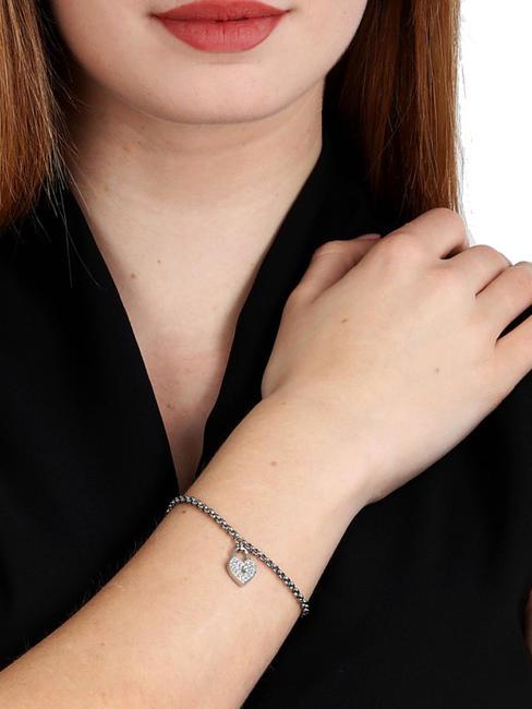 ABBRACCIO Bracciale charm cuore blanc - Bracciali Donna