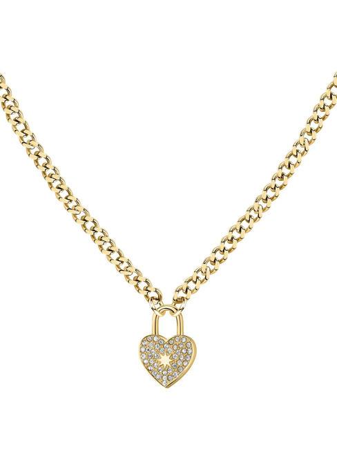 ABBRACCIO Collana charm cuore zirconi oro - Collane