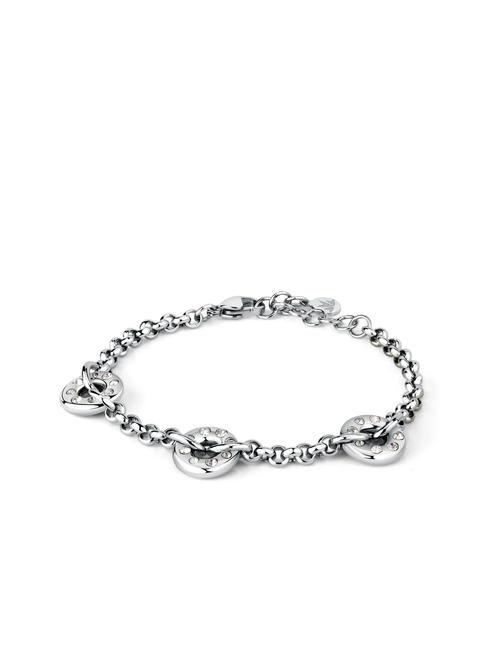 BAGLIORI Bracciale 3 charm e zirconi ARGENTO - Bracciali Donna