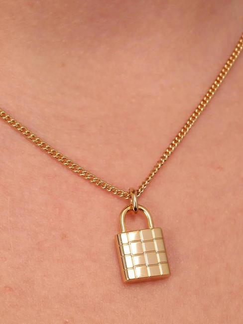 ABBRACCIO Collana con charm lucchetto oro - Collane