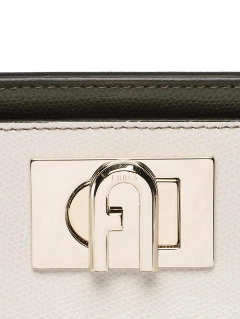 1927 Borsa a mano mini in pelle perla e+nero+salvia c - Borse Donna