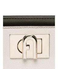 FURLA 1927 Borsa a mano mini in pelle perla e+nero+salvia c - Borse Donna - 4
