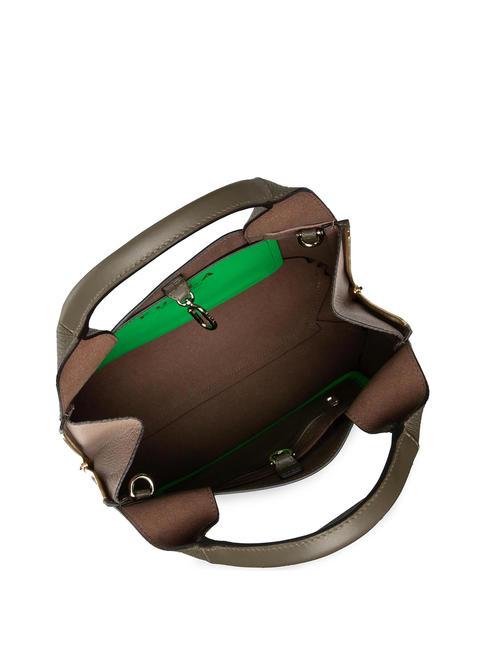 GILDA Borsa tote media espandibile salvia c+greige - Borse Donna