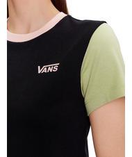 VANS COLORBLOCK T-shirt manica corta in cotone black/winter pear - T-shirt e Top Donna - 3