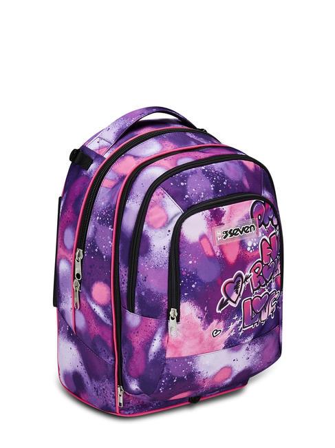 DETACH BUBBLE STREET Trolley doppio zaino sganciabile ROSE VIOLET          - Zaini con carrello