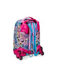 SJGANG COLORJAM Zaino Trolley Sganciabile, 3 ruote IBIS ROSE - Zaini con carrello - 4