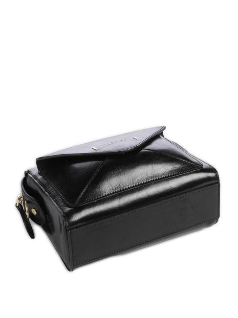 FRIDA Mini Bag a tracolla, in pelle Nero Oro - Borse Donna