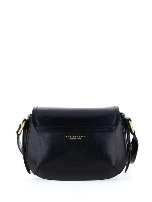 FEDERICA  Mini Bag a tracolla, in pelle Nero Oro - Trolley Rigidi