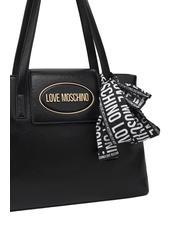 LOVE MOSCHINO FOULARD Borsa shopping Nero - Borse Donna - 3