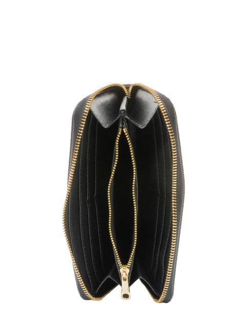 FIORDALISO  Portafoglio zip around in pelle black - Portafogli Donna