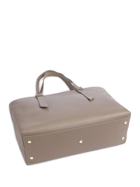 MALORY  Shopper a spalla, in pelle warm taupe - Borse Donna
