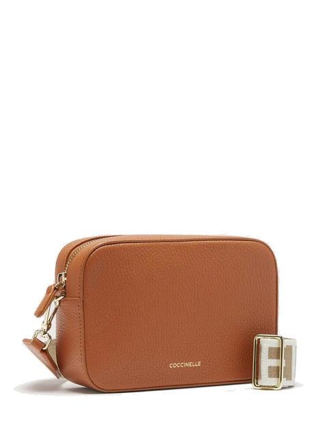 TEBE Borsa a tracolla in pelle martellata cuir 2 - Borse Donna