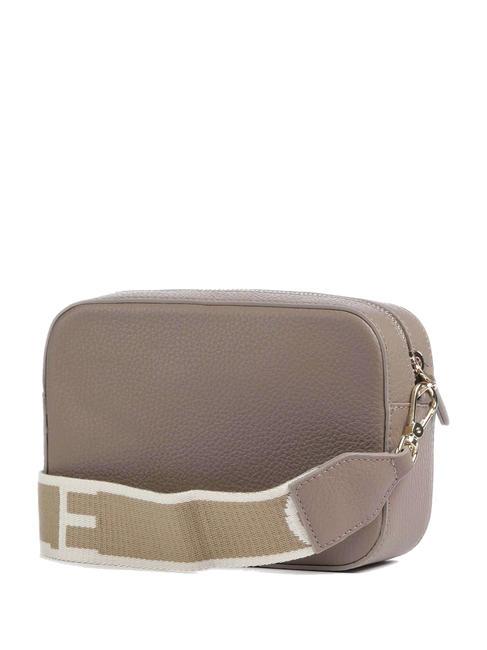 TEBE Borsa a tracolla in pelle martellata warm taupe 2 - Borse Donna
