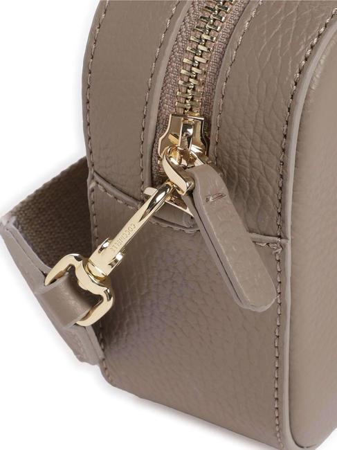 TEBE Borsa a tracolla in pelle martellata warm taupe 2 - Borse Donna