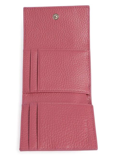 METALLIC SOFT Portafoglio in pelle martellata rosewood - Portafogli Donna