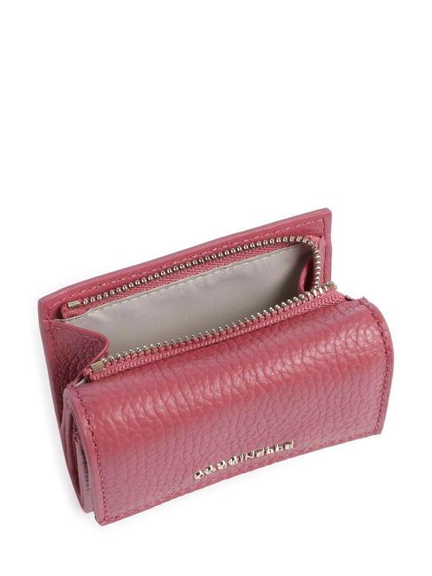 METALLIC SOFT Portafoglio in pelle martellata rosewood - Portafogli Donna
