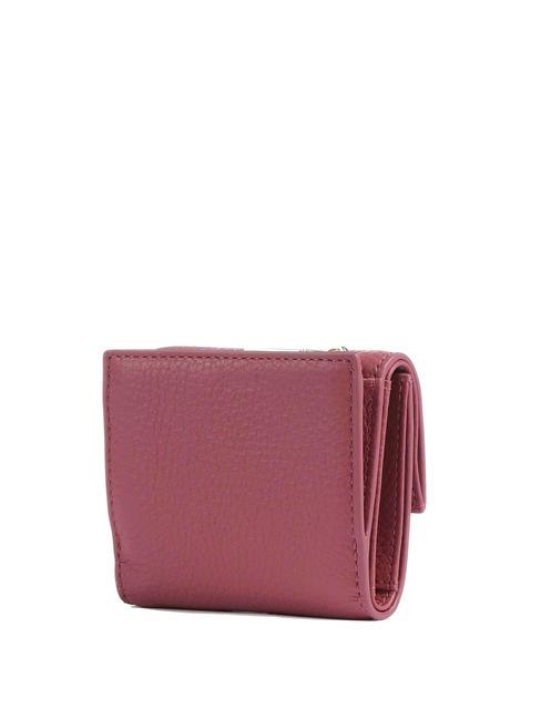 METALLIC SOFT Portafoglio in pelle martellata rosewood - Portafogli Donna