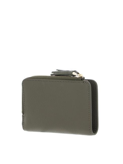TASSEL Portacarte in pelle martellata con nappina laurel green - Portafogli Donna