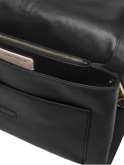 DORIAN Borsa a spalla, in pelle martellata Nero - Borse Donna