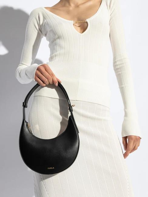 DELIZIA  Mini Bag a spalla, in pelle Nero - Borse Donna