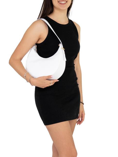 TULIPANO Borsa a spalla, con tracolla, in pelle optical white - Borse Donna