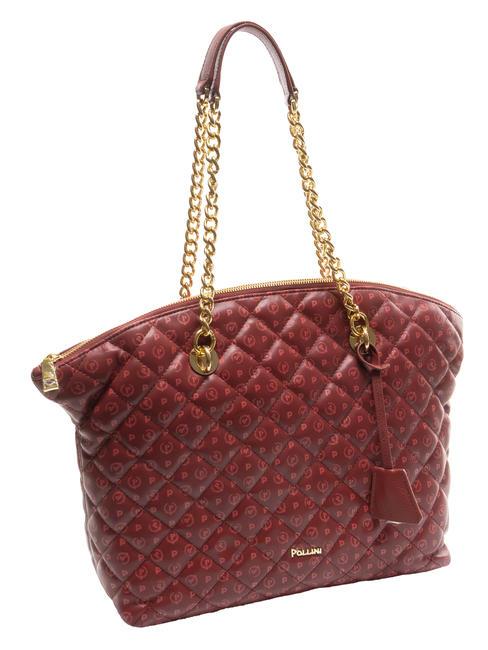 HERITAGE Quilted Shopper a spalla bordeaux - Borse Donna