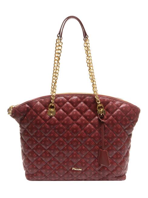 HERITAGE Quilted Shopper a spalla bordeaux - Borse Donna