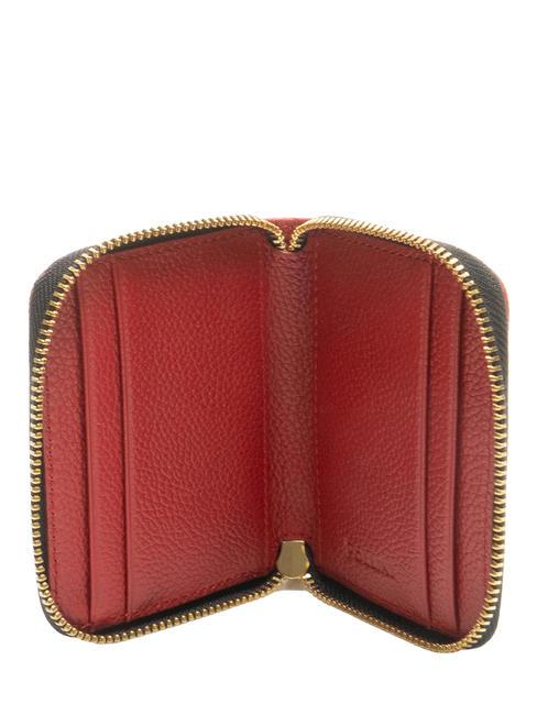 HERITAGE Portafoglio zip around piccolo nero lacca - Portafogli Donna