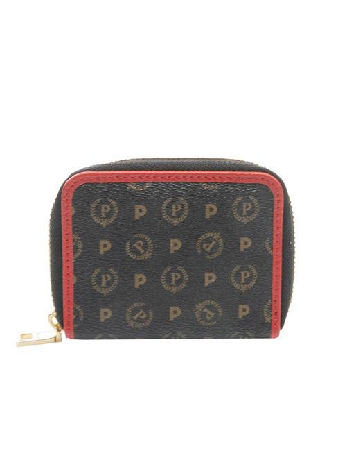 HERITAGE Portafoglio zip around piccolo nero lacca - Portafogli Donna