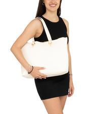 LESAC VIOLA  Shopping Bag in pelle optical white - Borse Donna - 4