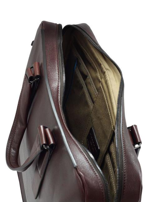 CAMPIONARIO - PIONEER Cartella in pelle, porta pc 14" MORO - Cartelle Lavoro