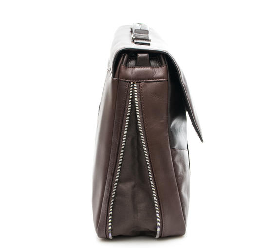 CAMPIONARIO - CARY Cartella porta PC14", in pelle MORO - Cartelle Lavoro