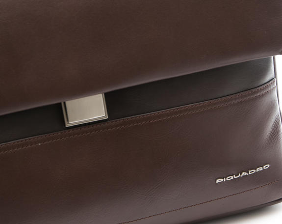 CAMPIONARIO - CARY Cartella porta PC14", in pelle MORO - Cartelle Lavoro