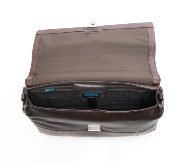 CAMPIONARIO - CARY Cartella porta PC14", in pelle MORO - Cartelle Lavoro