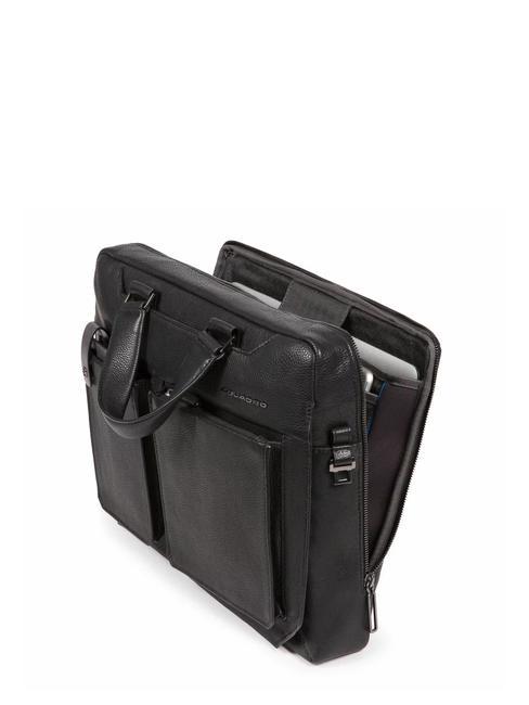 CAMPIONARIO - TALLIN  Cartella porta PC 14", in pelle Nero - Cartelle Lavoro