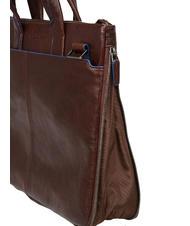 PIQUADRO CAMPIONARIO - BLUE SQUARE SPECIAL Cartella porta PC 15,6", in pelle MORO - Cartelle Lavoro - 3