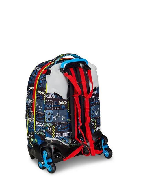 FUNNYGOAL Zaino Trolley Sganciabile, 3 ruote FIERY RED            - Zaini con carrello