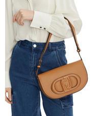 LIUJO DEUZIA Borsa a spalla con flap cuoio chiaro - Borse Donna - 5