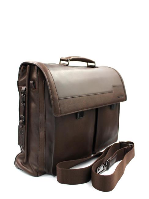 CAMPIONARIO - WOSTOK Cartella porta PC 15,6" in pelle MORO - Cartelle Lavoro